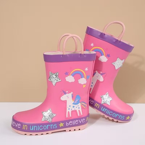 New girls pink pony rain - pink,